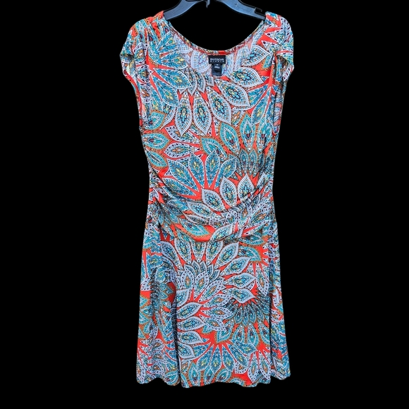 Enfocus Studio Patterned Mini Dress Women Size 14 - Picture 2 of 16